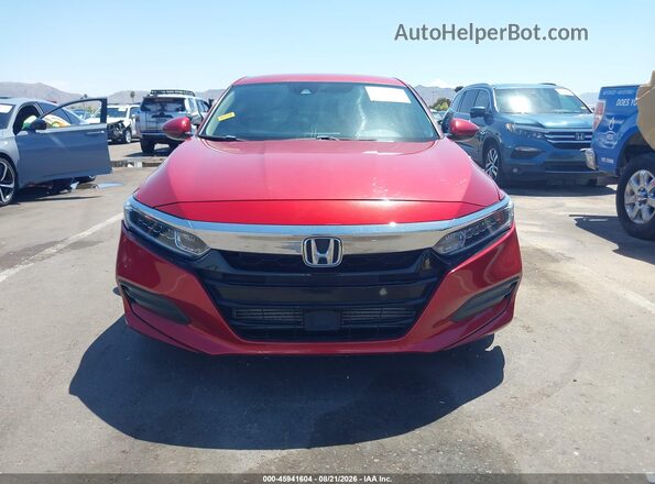 1HGCV1F14JA200686 2018 HONDA ACCORD Red Вид щитка приладів