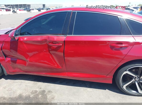 1HGCV1F14JA200686 2018 HONDA ACCORD Red Панорамний вид салону 360°