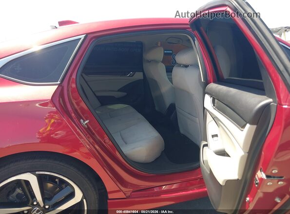 1HGCV1F14JA200686 2018 HONDA ACCORD Red Вид наклейки з VIN-кодом