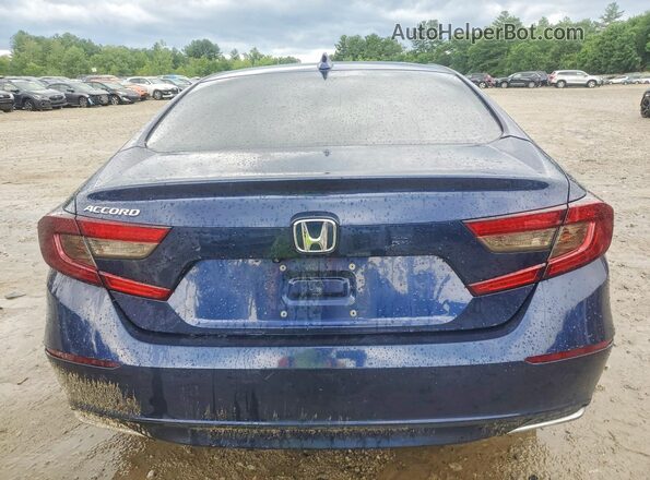 1HGCV1F14KA150986 2019 HONDA ACCORD Синий Вид сзади