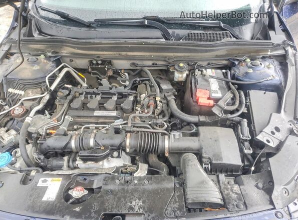 1HGCV1F14KA150986 2019 HONDA ACCORD Синий Вид задней части салона