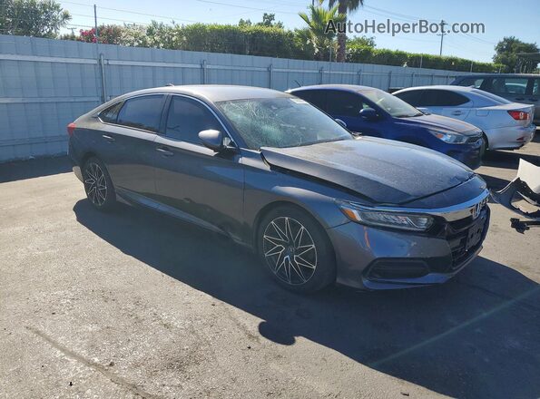 1HGCV1F14LA082769 2020 HONDA ACCORD Серый Передняя правая четверть