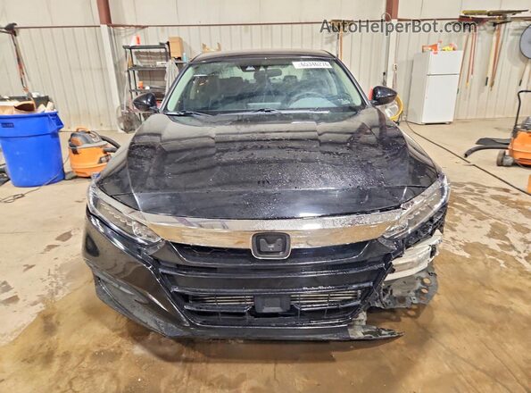 1HGCV1F15JA236659 2018 HONDA ACCORD Черный Вид спереди