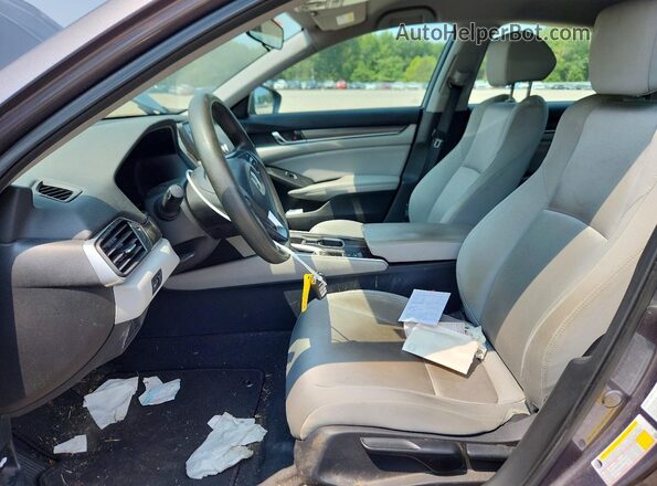 1HGCV1F15JA249752 2018 HONDA ACCORD Charcoal Вид салону спереду