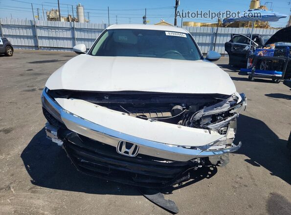 1HGCV1F15KA075313 2019 HONDA ACCORD Белый Вид спереди