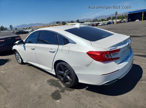 1HGCV1F15KA075313 2019 HONDA ACCORD Белый Задняя левая четверть