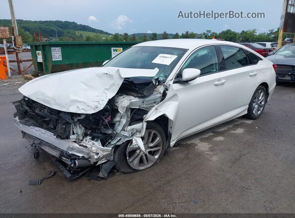 1HGCV1F15KA098736 2019 HONDA ACCORD White Առջևի ձախ երեք քառորդ տեսարան