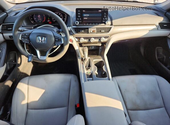 1HGCV1F15KA100369 2019 HONDA ACCORD Gray Առջևի վահանակի տեսք