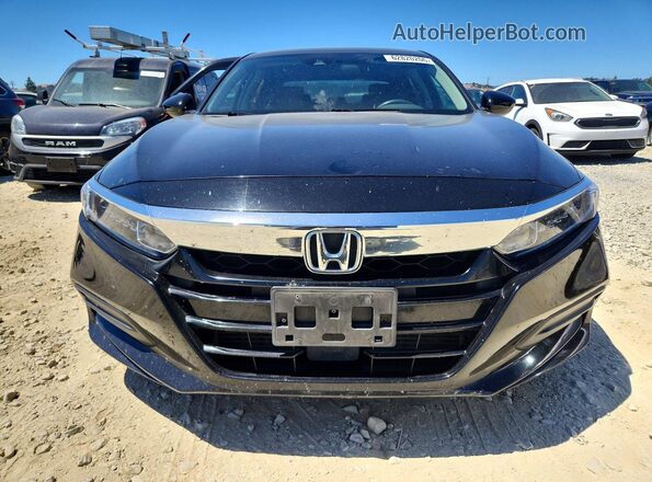 1HGCV1F16JA076310 2018 HONDA ACCORD Black Դիմացի տեսք