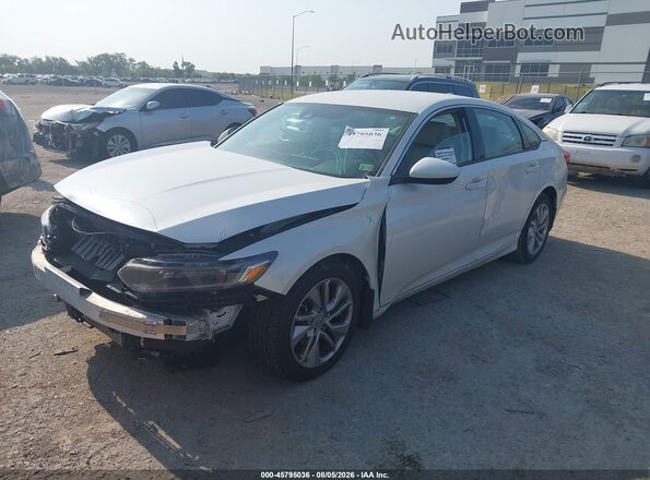 1HGCV1F16JA110861 2018 HONDA ACCORD White Առջևի ձախ երեք քառորդ տեսարան