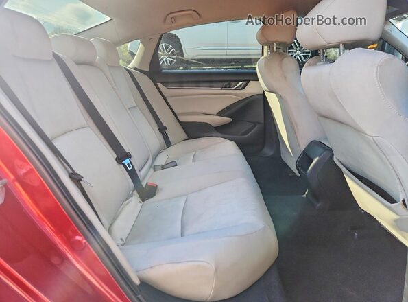 1HGCV1F16JA214914 2018 HONDA ACCORD Red უკანა სავარძლების ხედი
