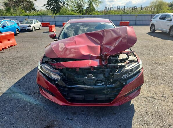 1HGCV1F16JA214914 2018 HONDA ACCORD Red წინა ხედი