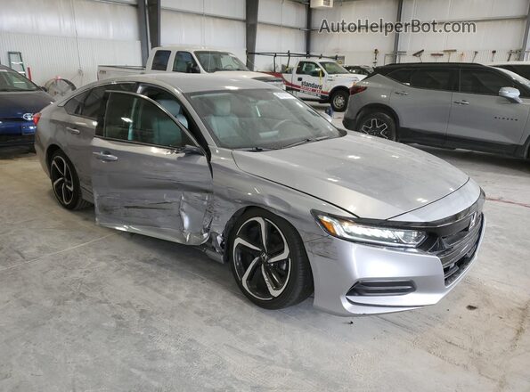 1HGCV1F16KA165876 2019 HONDA ACCORD Silver Przód prawy