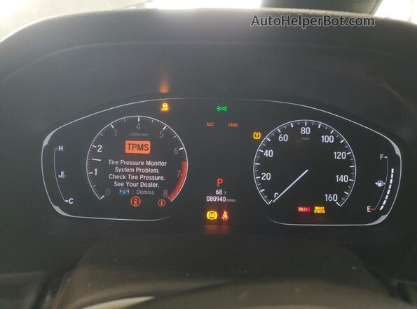 1HGCV1F16KA165876 2019 HONDA ACCORD Silver Widok zestawu wskaźników