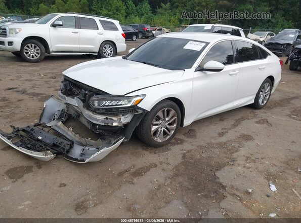 1HGCV1F16KA169569 2019 HONDA ACCORD Белый Передняя левая четверть