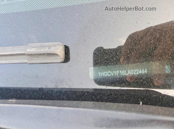 1HGCV1F16LA022444 2020 HONDA ACCORD Silver ძრავის განყოფილების ხედი