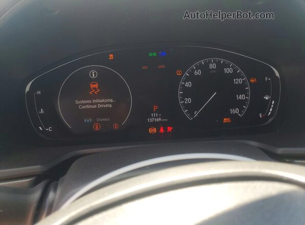 1HGCV1F16LA114346 2020 HONDA ACCORD Silver Instrument cluster view