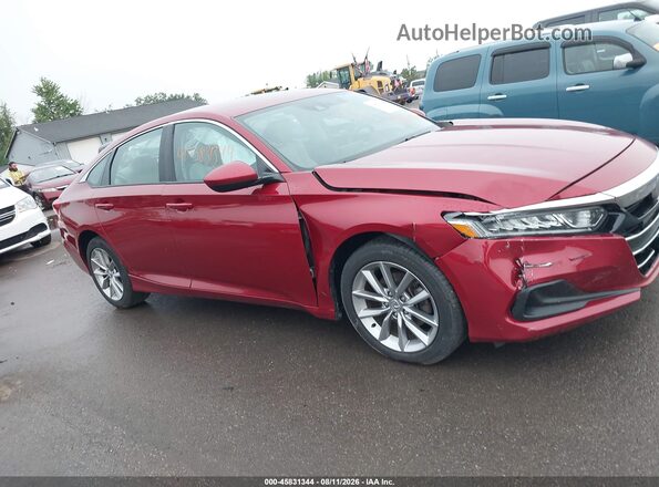 1HGCV1F16MA014362 2021 HONDA ACCORD Red უკანა სალონის ხედი
