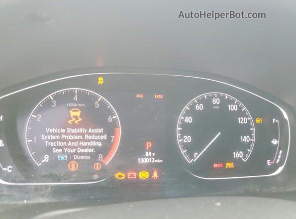 1HGCV1F17JA035104 2018 HONDA ACCORD Красный Вид щитка приборов