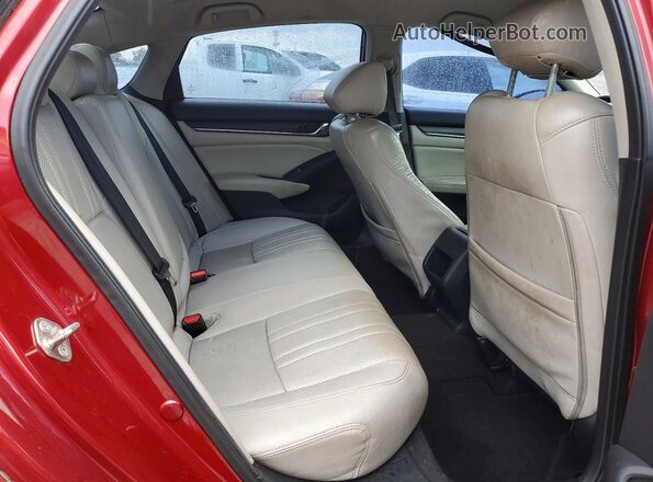 1HGCV1F17JA035104 2018 HONDA ACCORD Красный Вид задних сидений