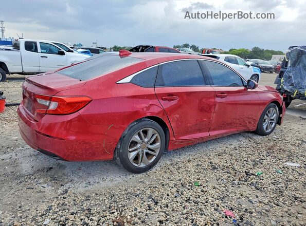 1HGCV1F17JA035104 2018 HONDA ACCORD Красный Задняя правая четверть