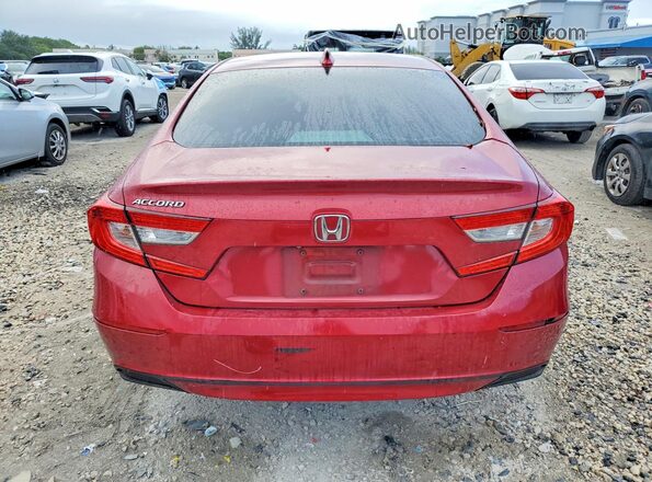 1HGCV1F17JA035104 2018 HONDA ACCORD Красный Вид сзади
