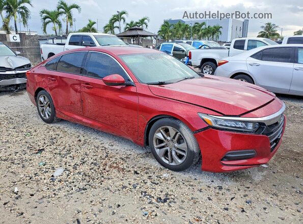 1HGCV1F17JA035104 2018 HONDA ACCORD Красный Передняя правая четверть