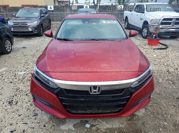 1HGCV1F17JA035104 2018 HONDA ACCORD Красный Вид спереди