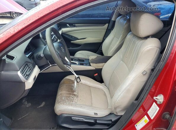 1HGCV1F17JA035104 2018 HONDA ACCORD Красный Вид салона спереди