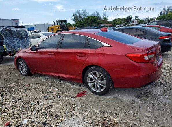 1HGCV1F17JA035104 2018 HONDA ACCORD Красный Задняя левая четверть