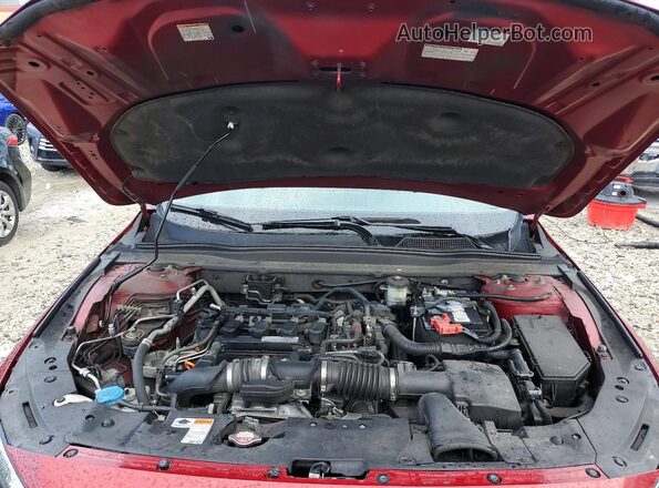 1HGCV1F17JA035104 2018 HONDA ACCORD Красный Вид задней части салона