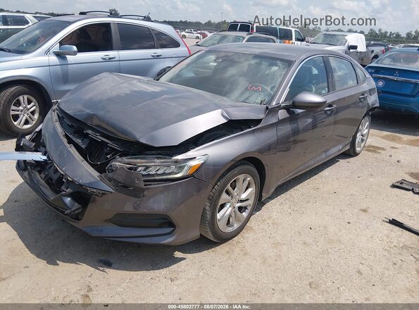 1HGCV1F17JA171569 2018 HONDA ACCORD Gray Передня ліва чверть