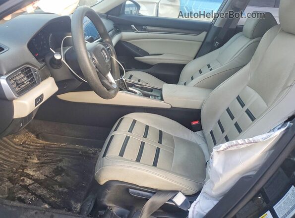 1HGCV1F17JA196262 2018 HONDA ACCORD Black Widok wnętrza z przodu