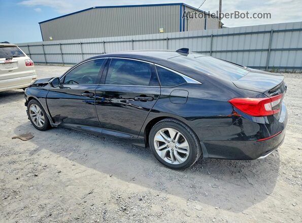 1HGCV1F17KA071957 2019 HONDA ACCORD Black Trasero izquierdo