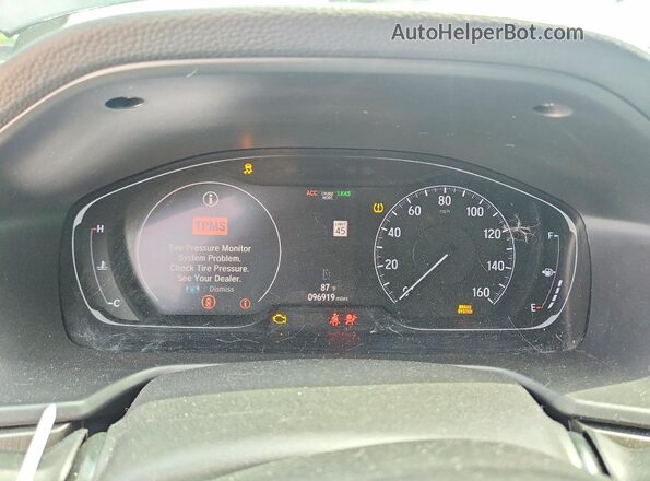 1HGCV1F17KA071957 2019 HONDA ACCORD Black Vista del cuadro de instrumentos