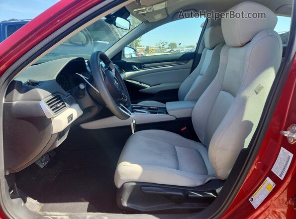 1HGCV1F18JA072145 2018 HONDA ACCORD Red Вид салону спереду