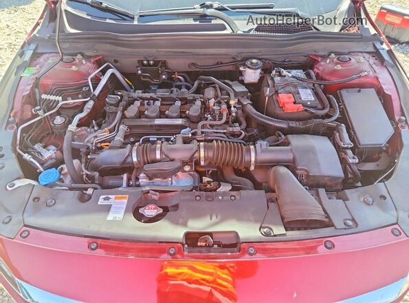 1HGCV1F18JA072145 2018 HONDA ACCORD Red Вид задньої частини салону