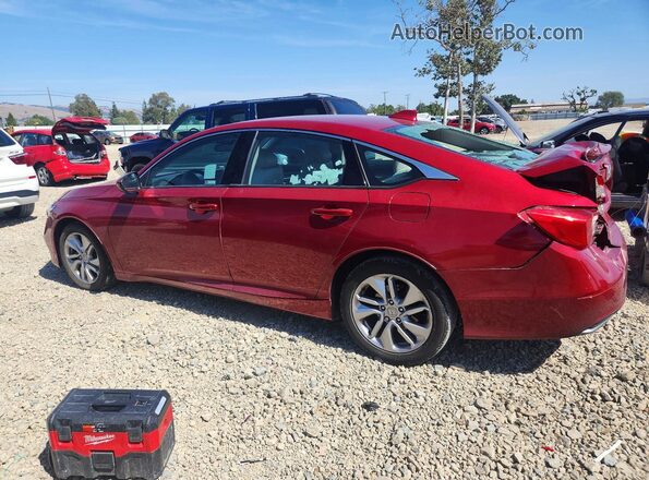 1HGCV1F18JA072145 2018 HONDA ACCORD Red Задня ліва чверть