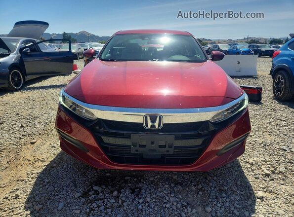 1HGCV1F18JA072145 2018 HONDA ACCORD Red Вид спереду