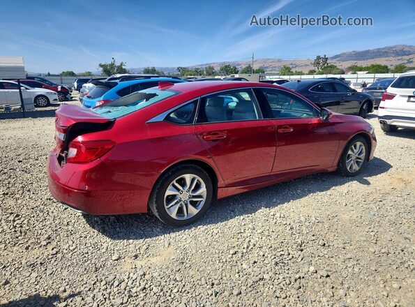 1HGCV1F18JA072145 2018 HONDA ACCORD Red Задня права чверть