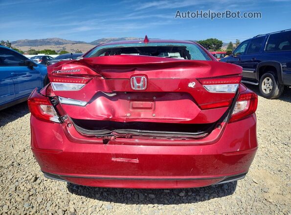 1HGCV1F18JA072145 2018 HONDA ACCORD Red Вид ззаду