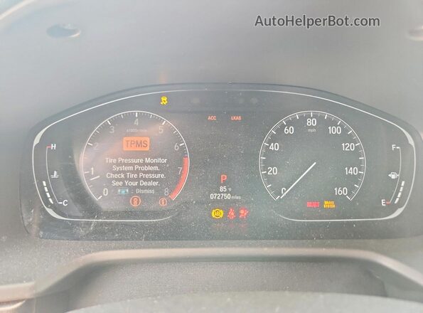 1HGCV1F18JA122039 2018 HONDA ACCORD Черный Вид щитка приборов