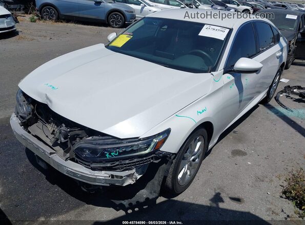 1HGCV1F18JA256114 2018 HONDA ACCORD Белый Передняя левая четверть