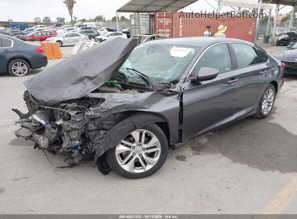 1HGCV1F18KA044587 2019 HONDA ACCORD Gray Przód lewy