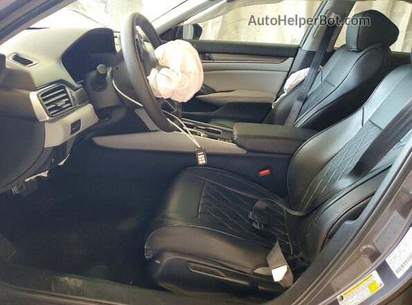 1HGCV1F18KA076939 2019 HONDA ACCORD Charcoal Widok wnętrza z przodu
