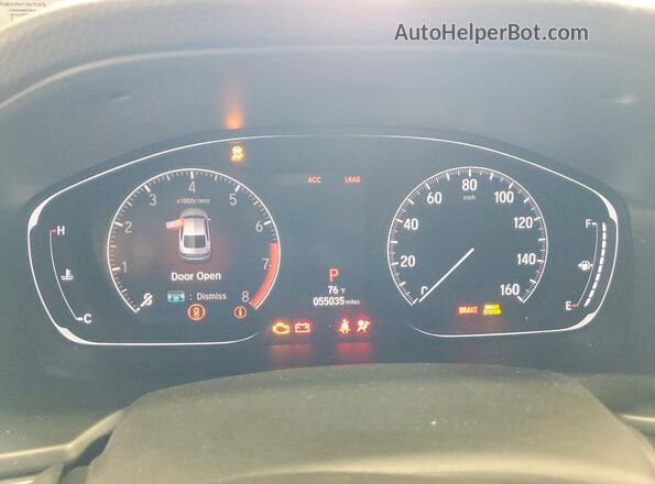 1HGCV1F18KA076939 2019 HONDA ACCORD Charcoal Widok zestawu wskaźników