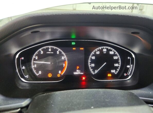 1HGCV1F18KA097032 2019 HONDA ACCORD White Vista del cuadro de instrumentos