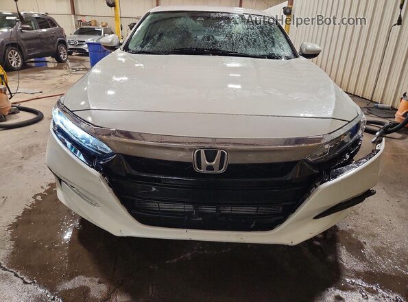1HGCV1F18KA100575 2019 HONDA ACCORD White Front view