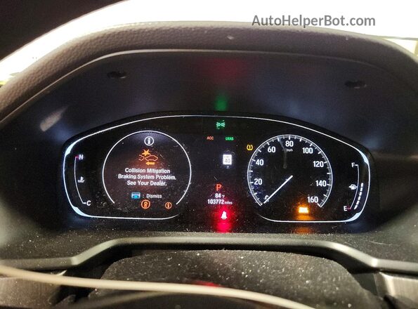 1HGCV1F18KA100575 2019 HONDA ACCORD White Instrument cluster view