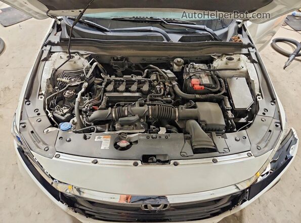 1HGCV1F18KA100575 2019 HONDA ACCORD White Rear interior view